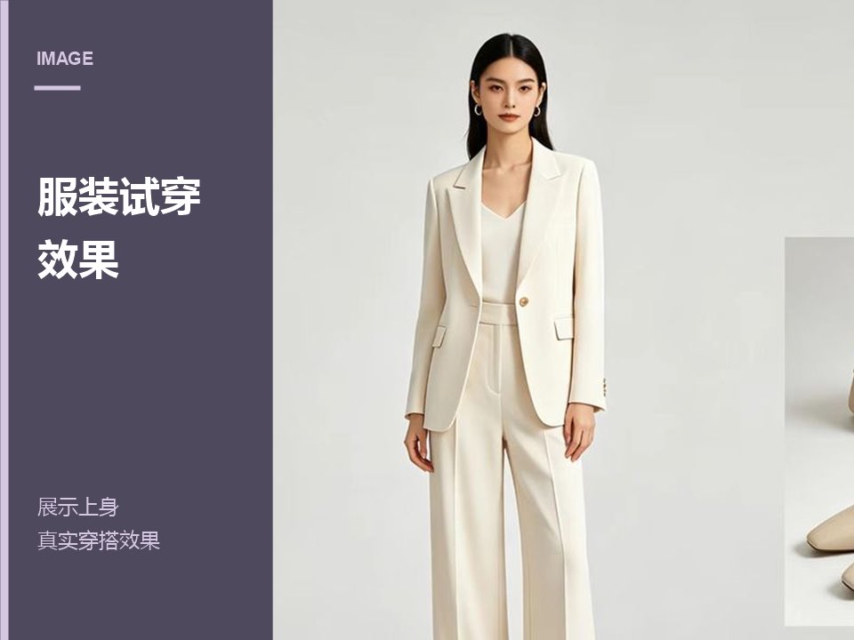 模特展示服装上身效果